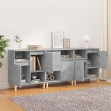  Komode 3 kom siva boja betona 60x35x70 cm od konstruiranog drva | shoptok.hr