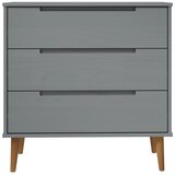  Ladičar MOLDE sivi 80x40x80 cm od masivne borovine | Eponuda.com