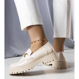 Gemre Beige Patent Leather Oxfords Simard | Shoptok.si