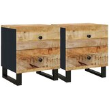  Noćni ormarići 2 kom 40 x 33 x 46 cm Crna | shoptok.hr
