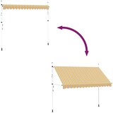 Tenda na ručno uvlačenje 350 cm žuto-plava prugasta | shoptok.hr