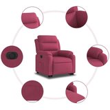  Električni naslanjač s funkcijo vstajanja vinsko rdeč | Shoptok.si