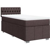 vidaXL Box spring postelja z vzmetnico temno rjava 80x200 cm blago, (21308483) | Shoptok.si