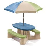 Step 2 Piknik miza s senčnikom aqua modra, (20987199) | Shoptok.si