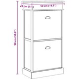  za cipele smeđi 50 x 28 x 98 cm od drva paulovnije | shoptok.hr
