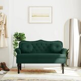  Klupa s jastucima tamnozelena 120,5x65x75 cm baršunasta | Eponuda.com