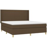  box spring s madracem LED tamnosmeđi 160x200 cm tkanina | shoptok.hr