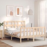 vidaXL Okvir kreveta s uzglavljem 120 x 200 cm od masivnog drva | shoptok.hr