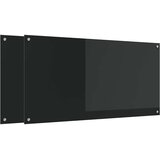 vidaXL Zaščita za kuhinjo 2 pcs Črna 120 x 60 cm kaljeno steklo, (5000070053) | Shoptok.si