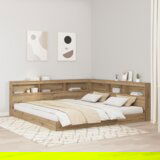 vidaXL Skladiščni naslon s polico artisan hrast 180 cm Konstruiran les | Shoptok.si