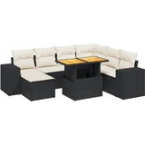  8-dijelni set vrtnih sofa od poliratana s jastucima crni | shoptok.hr