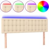 Maison Chic led posteljno vzglavje - vzglavna omarica - nočna omarica krem 144x5x78/88 cm blago, (21706935) Cene