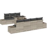  Set sofe s jastukom 8 pcs Svijetlo siva poliratan | shoptok.hr