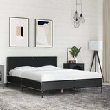 vidaXL Okvir kreveta crni 120 x 200 cm od konstruiranog drvo i metal | shoptok.hr