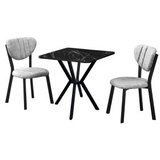 Hanah home Set Trpezarijski sto i 2 stolice Elma Grey Black | Eponuda.com