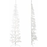  Tanka umjetna polovica božićnog drvca sa stalkom bijela 240 cm | shoptok.hr