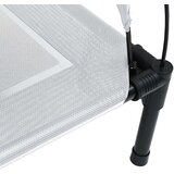 vidaXL Dvignjena postelja za pse s snemljivo streho srebrna siva M jeklo | Shoptok.si