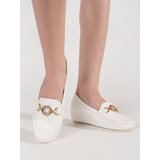 GOODIN White wedge loafers with gold decoration Cijene