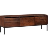 vidaXL Omare in policami za shranjevanje medijev s polico medeno rjava | Shoptok.si