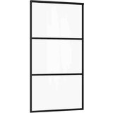 vidaXL Drsna vrata z opremo ESG steklo in aluminij 102x205 cm | Shoptok.si