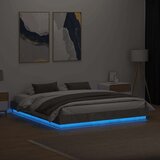  Posteljni okvir z LED diodami betonsko siv 180x200 cm | Shoptok.si