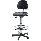  Industrijski stol Comfort, sinhroni mehanizem, visoka izvedba z nožnim obročem | Shoptok.si