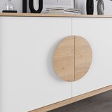 Marckeric Bela/v naravni barvi nizka komoda v hrastovem dekorju 110x82 cm Vae – | Shoptok.si
