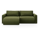 Cosmopolitan Design Zelena baršunasti sklopiva/s prostorom za odlaganje kutna garnitura Belfast – | shoptok.hr