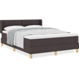  Postelja z vzmetnico Temno rjava 200 x 140 cm Poliester, (5000125919) | Shoptok.si