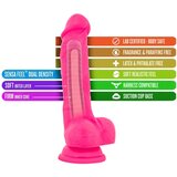 Blush Neo – dildo z vakuumskim podstavkom – 19 cm (roza) | Shoptok.si