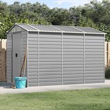 vidaXL Vrtno spremište svjetlosivo 191 x 300 x 198 cm pocinčani čelik | shoptok.hr