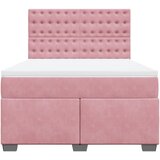  Krevet s oprugama i madracem ružičasti 140x190 cm baršunasti | shoptok.hr