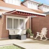 vidaXL Avtomatska zložljiva tenda oranžna in rjava 350x250 cm | Shoptok.si