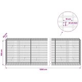  Gabion s žicom debljine 3 5 mm i mrežom 5x10 cm 1200x50x100 cm - 50 cm 100 cm 1200 cm | shoptok.hr