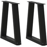  Noge za klub stolić V-oblika 2 kom Crne 28 x (42-43,3) cm Čelik | shoptok.hr
