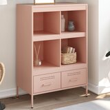 The Living Store Visoka omara roza 68x39x101,5 cm hladno valjano jeklo - Visoka Omara, (21428660) Cene
