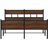 vidaXL Okvir kreveta bez madraca smeđi hrast 150x200 cm izrađeno drvo | shoptok.hr