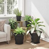  Okrogli cvetlični lonec 6 pcs Črna Ø 34 x 28 cm Plastika, (5000207302) | Shoptok.si