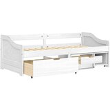  Dnevni ležaj s 3 ladice IRUN bijeli 90x200 cm masivna borovina | shoptok.hr