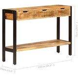  Komoda s 3 ladice 110 x 35 x 75 cm od masivnog drva manga | Eponuda.com