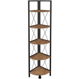 MID.YOU Kotni Regal Insasi 5, Barva Hrasta, Črna | Shoptok.si