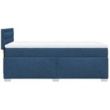  Krevet s oprugama i madracem plavi 100 x 200 cm od tkanine | shoptok.hr