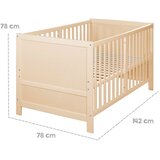 Roba Otroška posteljica z nastavljivo višino 70x140 cm v naravni barvi Easy Sleep – | Shoptok.si