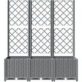  Vrtna sadilica s rešetkom svjetlosiva 120 x 40 x 136 cm PP | shoptok.hr
