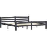  Okvir za krevet od masivne borovine tamnosivi 200 x 200 cm | Eponuda.com