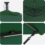  Senčnik Zelena 249 x 249 x 250 cm Poliester in aluminij, (5000205527) | Shoptok.si