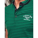 DStreet Koszulka męska polo w paski zielona | ePonuda.com