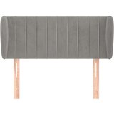  Uzglavlje s ušima svjetlosivo 93x23x78/88 cm baršunasto | shoptok.hr