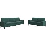 vidaXL 2-dijelni set sofa s jastucima tamnozeleni baršunasti | shoptok.hr