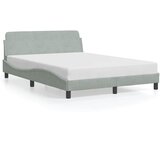  Okvir za krevet Dover svijetlosivi 135x190 cm baršun | shoptok.hr